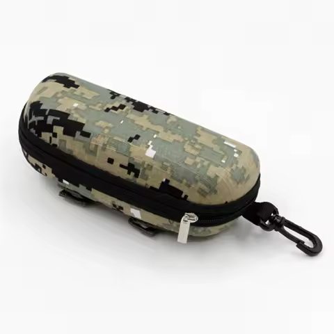 Camouflage Glasses Case Outdoor Sports Zipper Box Thickened Anti-stress Sunglasses Case Military Portable Glasses Storage Box