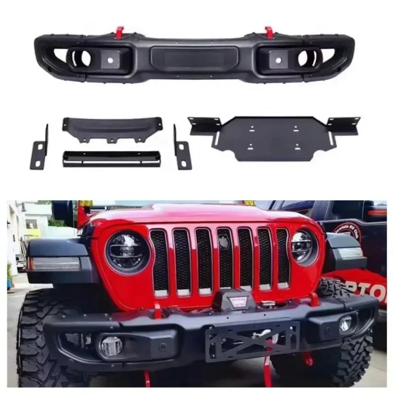 

XDSExterior Accessories Car Body Parts Steel Front Bumper Guard With Corner For Jeep Wrangler JL 2018-2022