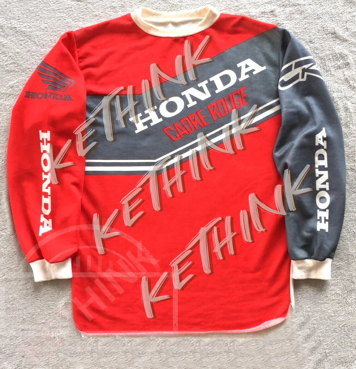 

Honda Cadre Rouge Racing RARE Vintage 80s Moto Cross Motocross jersey,Y2K Breathable Riding Shirt for Dirt Bike Mountain Racing