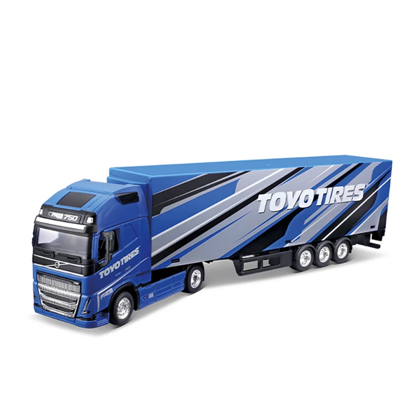 1:43 Volvo FH16 Globetrotter 750 XXL Trailer Alloy Car Model