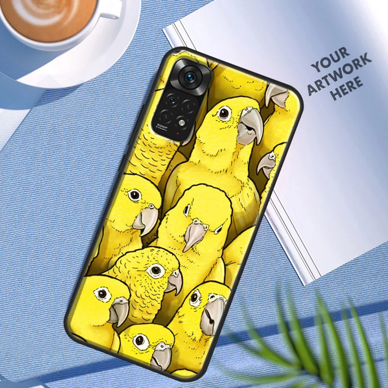 Parrot Posse Phone Case For Xiaomi Redmi Note 11 10 9 Pro Note 10A 10C 10S 9S 8T 9A 9T 9C 7 Soft Cover