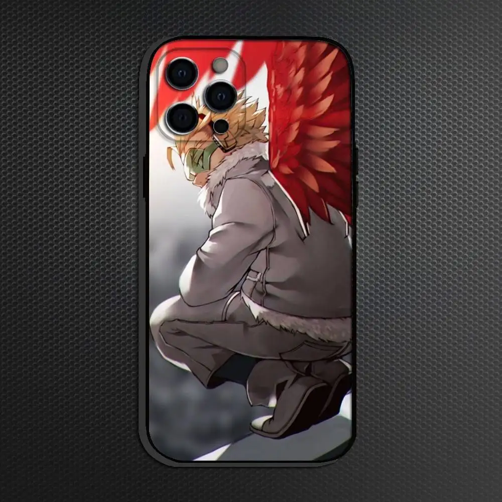 Etui na telefon M-My Hero Hawks do iPhone 16,15,14,13,12,11 Plus,Pro Max, inne miękkie czarne etui