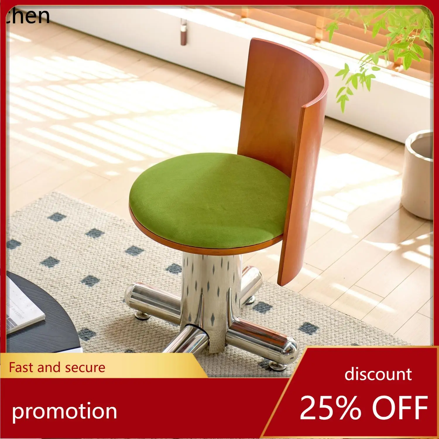 

YFY Stainless Steel Vintage Dining Chair casual Home Office Chair