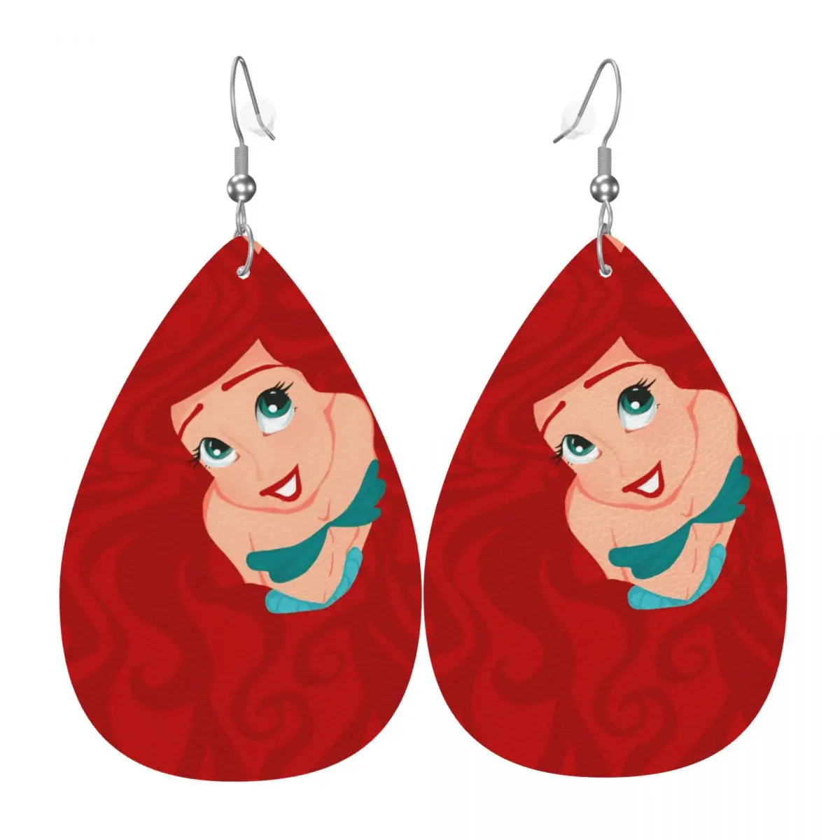 

Индивидуальные серьги-подвески «Русалочка» из кожи для женщин, модные серьги в стиле принцессы Ариэль для вечеринок