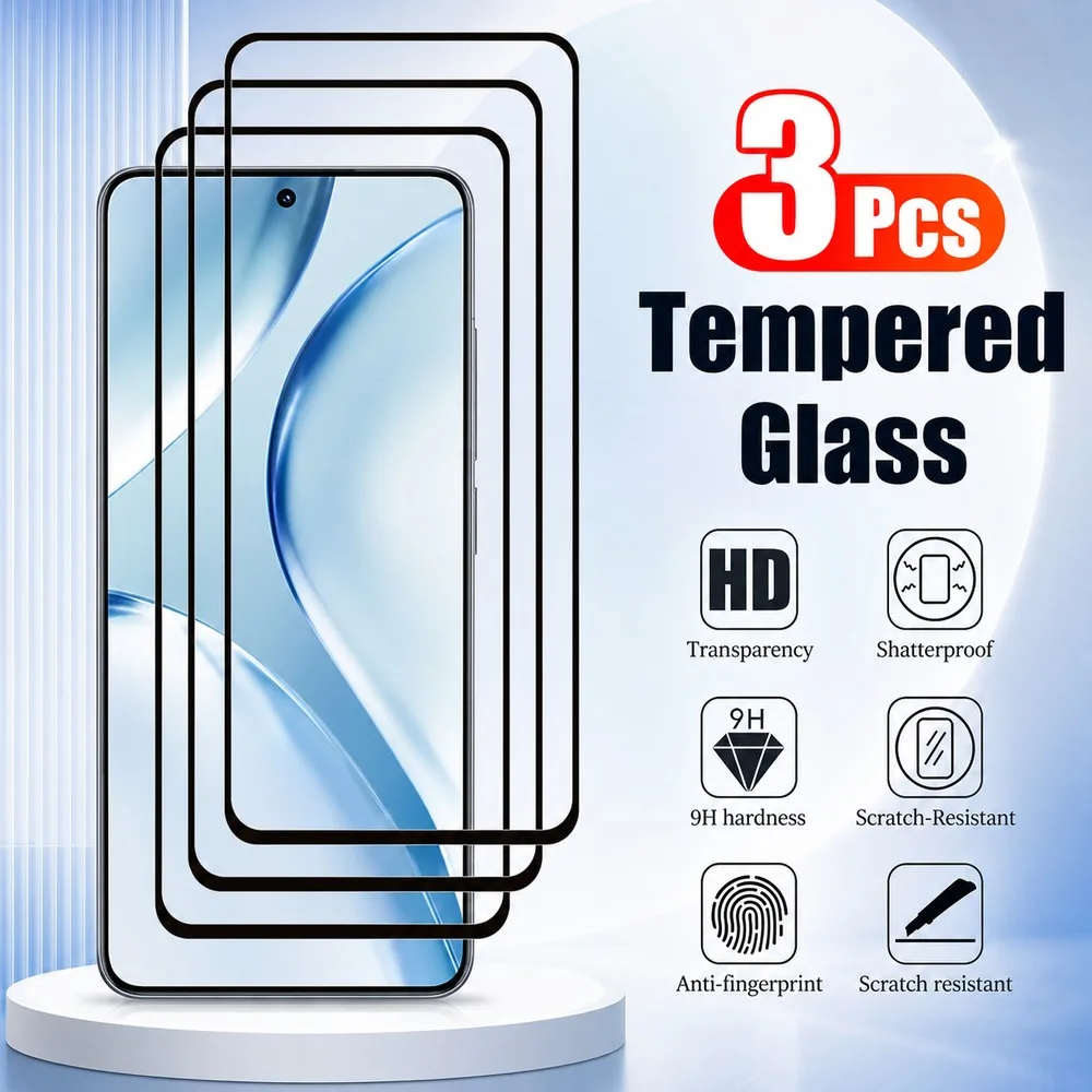 3PCS Tempered Glass For Honor 100 100 Pro 90 90 Pro 90 Lite 90 Smart 80 Screen Protector For Honor 80 Pro 70 60 60 Pro 60 SE 50