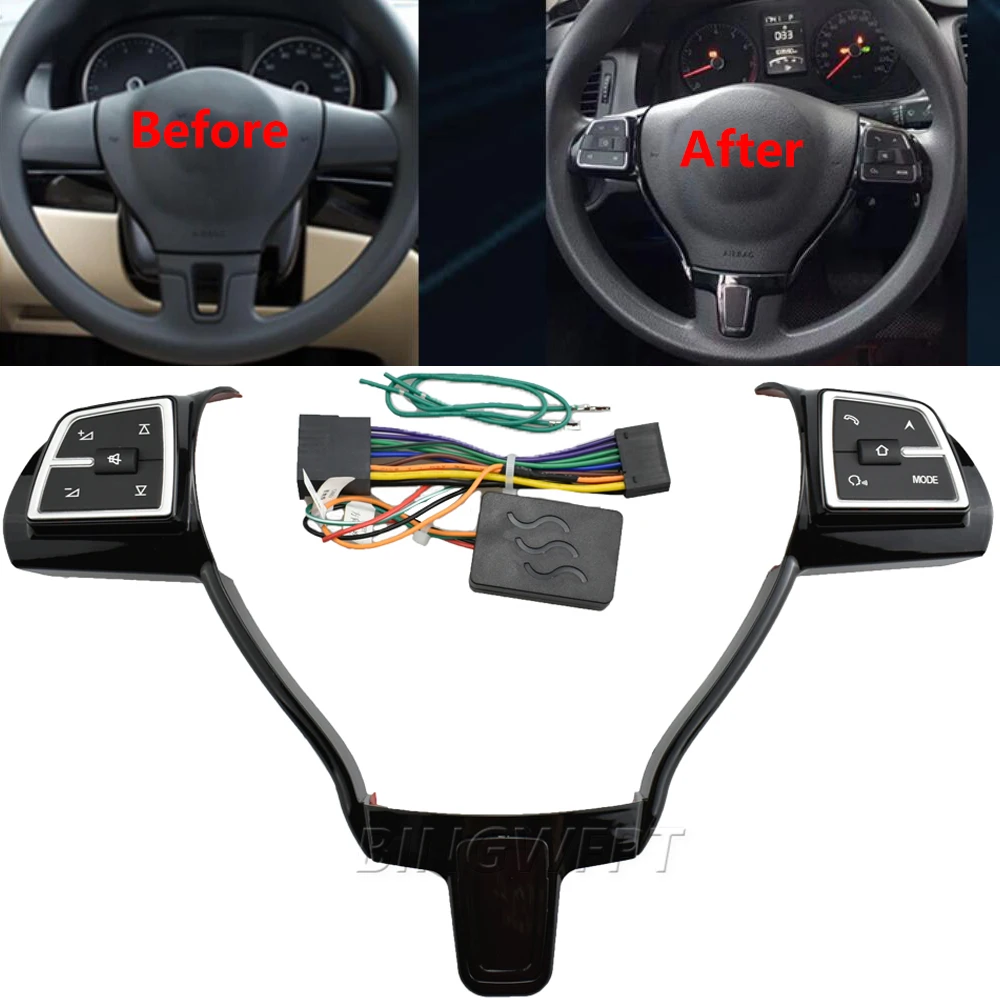 For VW Passat Lavida Tiguan Touran Sharan Multifunction Controller Switch Hubs Car Steering Wheel Remote Wireless Control Button