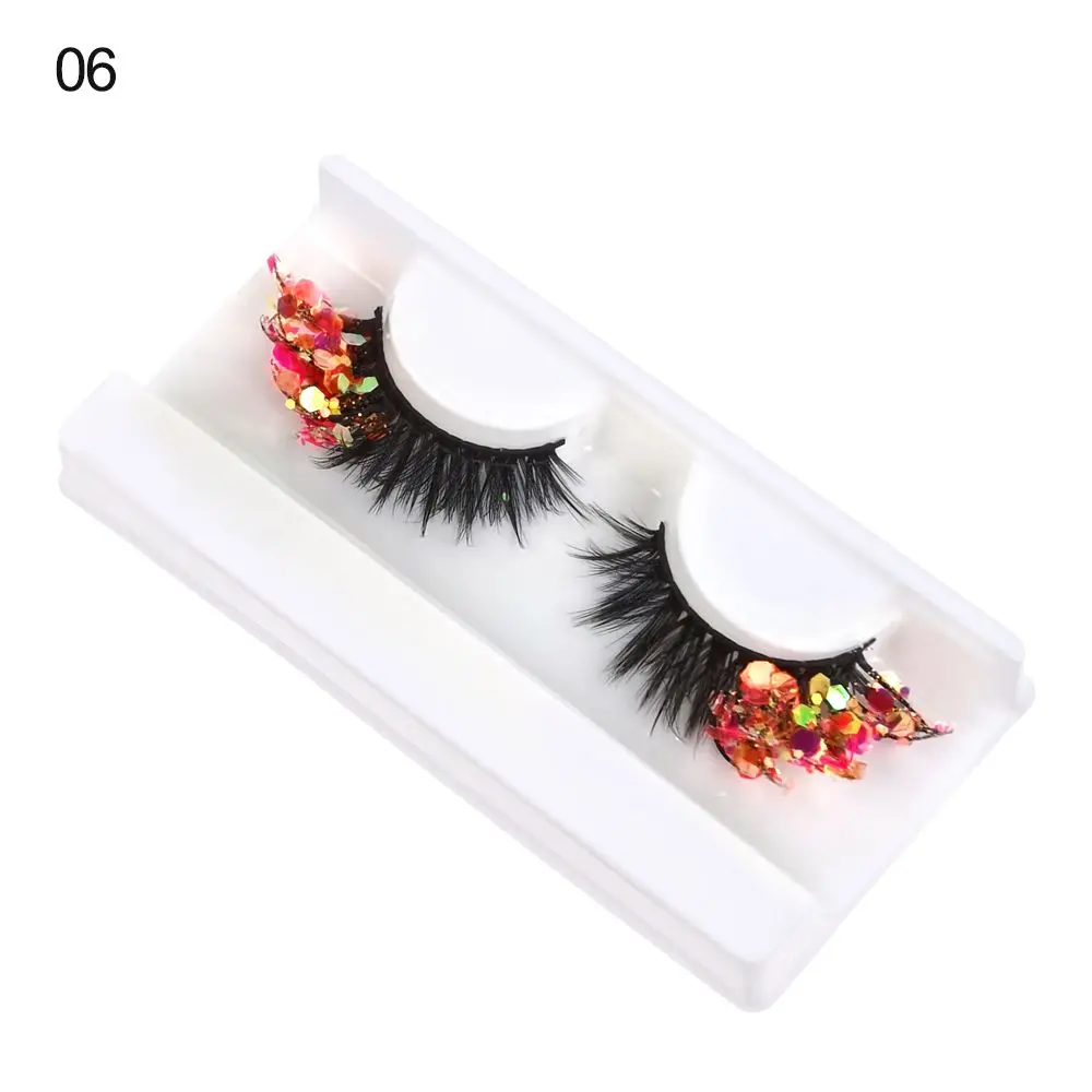 بريق 3D لوازم التجميل ذيل العين الترتر رقيق سحب الرموش الصناعية جلدة الزخرفية