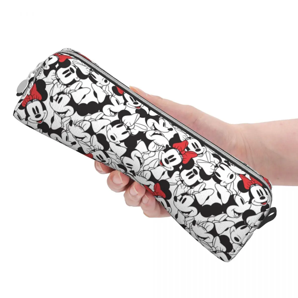 Imagem -03 - Mickey Mouse Minnie Monograma Lápis Cases Estudante Pen Bolsa Grande Capacidade Material Escolar Presente