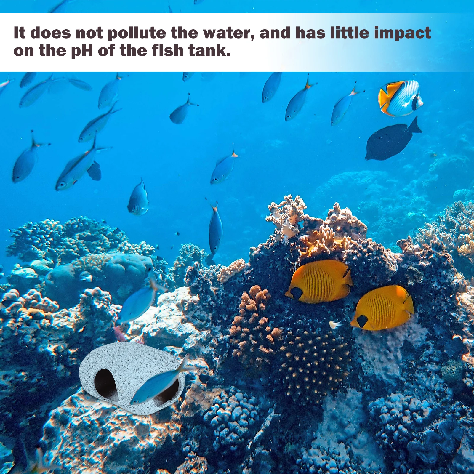 

Hideaway Stone Ceramic Fish Tank Decor Fish Breeding Rest Cave Betta Shrimp Guppy Hiding House No Fading No Smell Aquarium