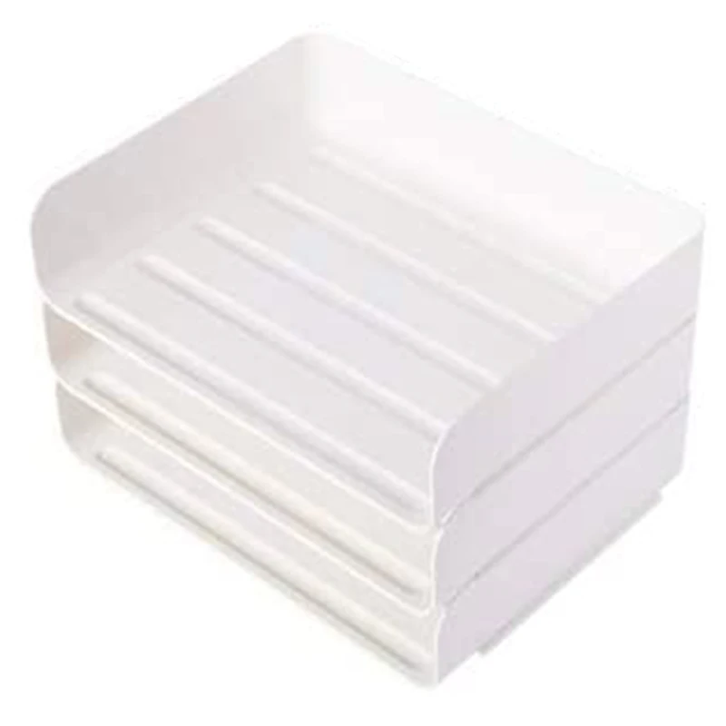 3 Tier Stackable Desktop Document Letter Tray Organizer Accessories Paper Tray,A4 Filing Trays, Office Desk File Rack