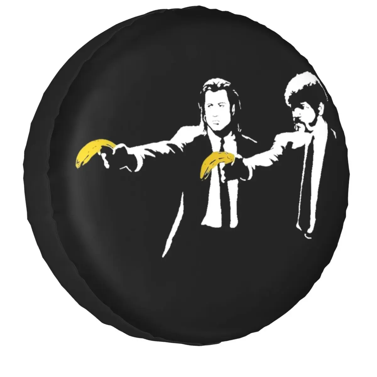 Banksy Pulp Fiction Spare Tire Cover for Toyota RAV4 Prado Street Grafitti Art 4WD RV Car Wheel Protector 14