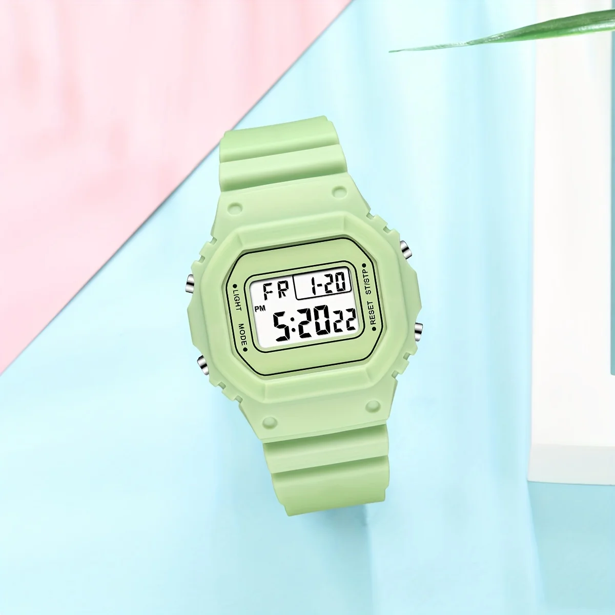 Women's Waterproof Multifunctional Digital Sports Watch Fashion Square Design Simple Electronic