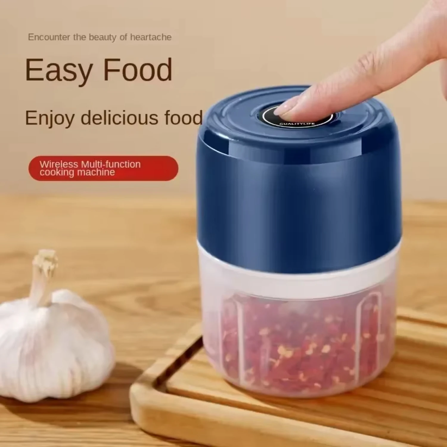 Garlic Masher Portable Chopper Multi  Meat Grinder Masher Machine Usb Charging Mini Garlic Vegetable Chopper