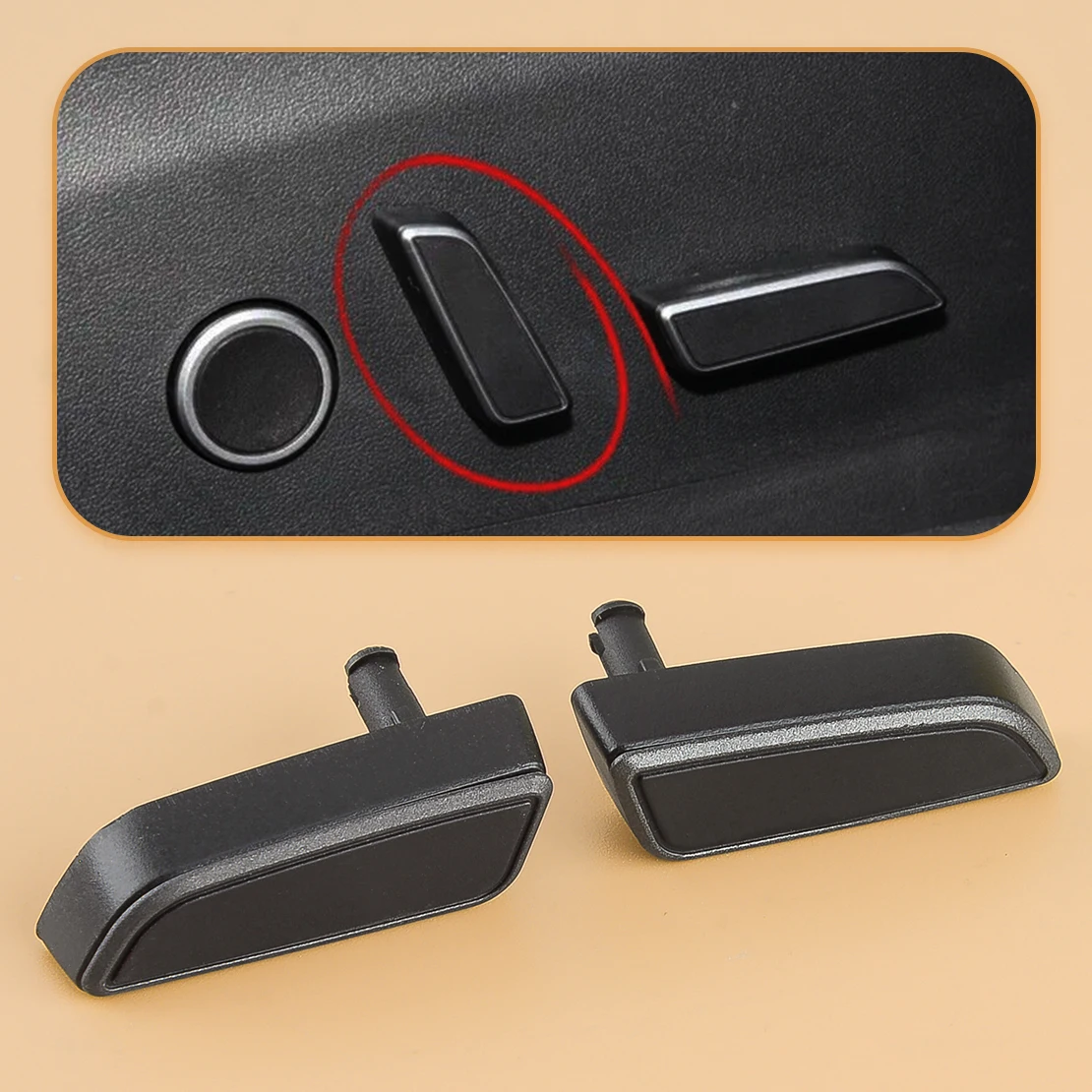 1098841-01-E 1 Pair Side Seats Back Adjust Switch Buttons Black Plastic Fit for Tesla Model 3 Y 2021 2022 2023 1098843-01-E