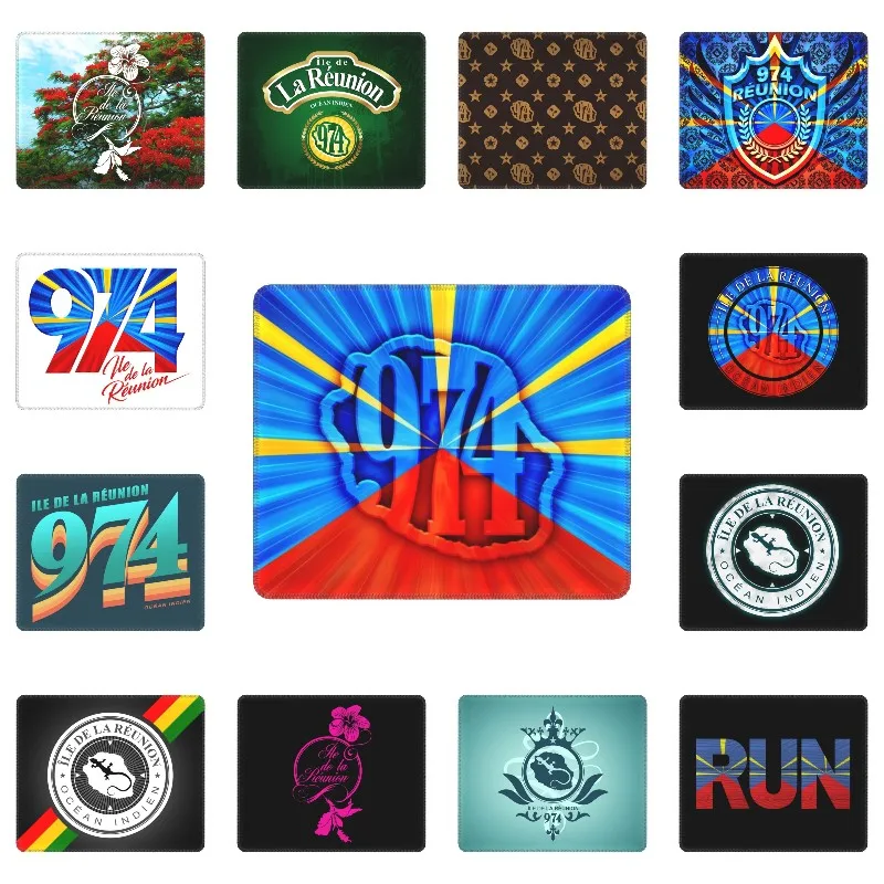 974 Maveli Reunion Island Flag Mouse Pad Anti-Slip Rubber Gaming Mousepad Accessories Ile De La Reunion Office Computer Desk Mat