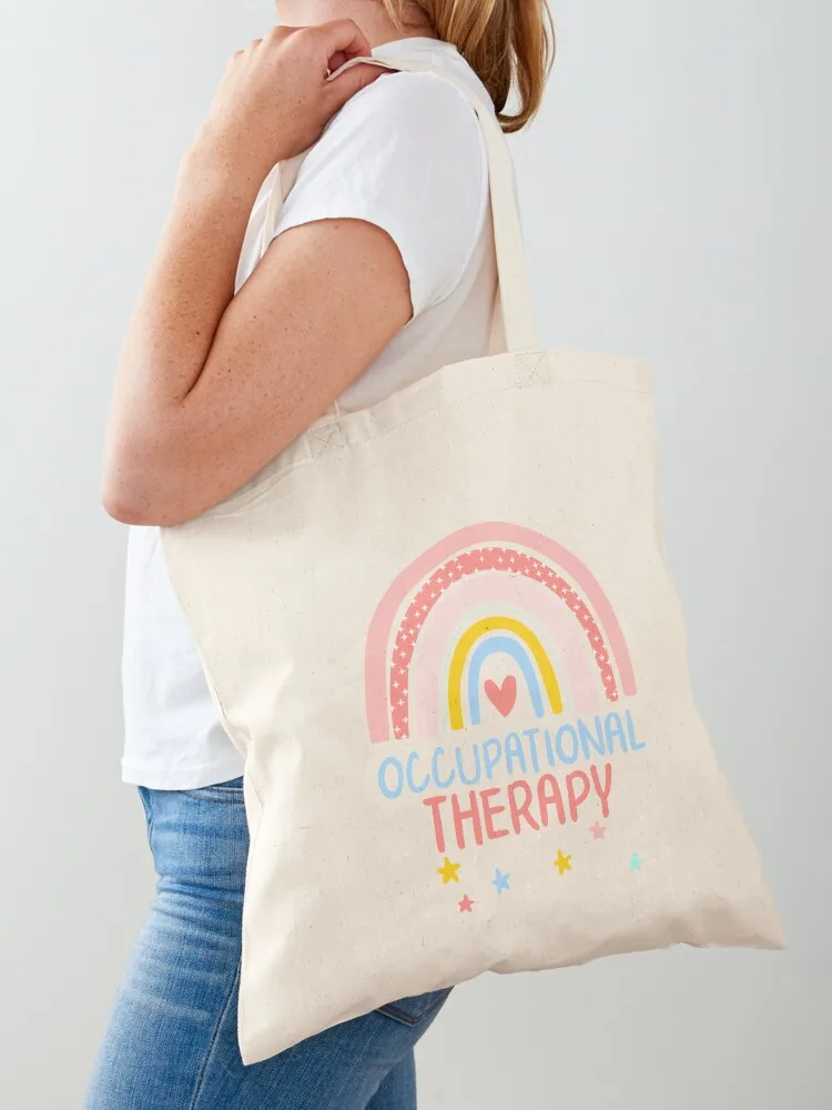 OT Month Shirt Cute Rainbow Heart Occupational Therapy Therapist Assistant Women Gift For Women Tote Bag