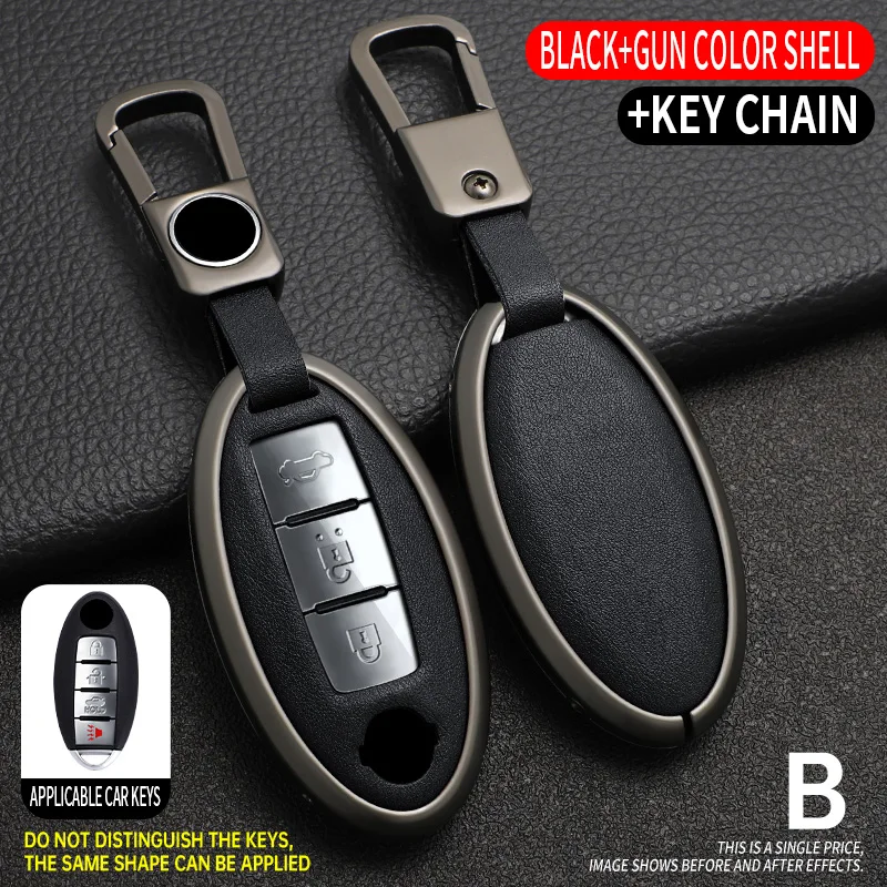 metal-couro-chave-do-carro-fob-caso-capa-chaveiro-para-nissan-rogue-esporte-qashqai-x-trail-sentra-micra-maxima-titan-juke-folha-gt-r