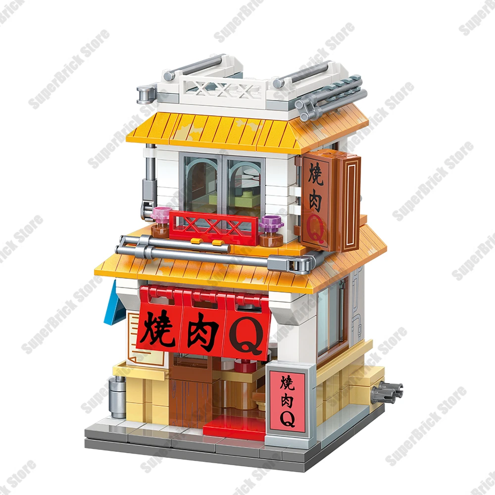 Naruto Huis Yile Ramen Ninja Winkel Ichiraku Uzumaki Bouwstenen Kit Bricks Classic Cartoon Anime Film Model Kinderen Speelgoed Gift