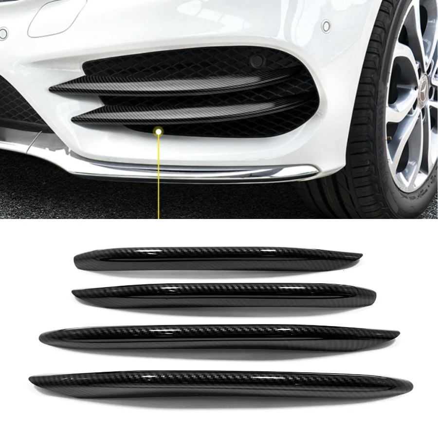 

For Mercedes-Benz C Class W206 Sedan 2022 2023 Exterior Front Fog Lamp Lights Frame Strips Trim Decoration Cover Stickers