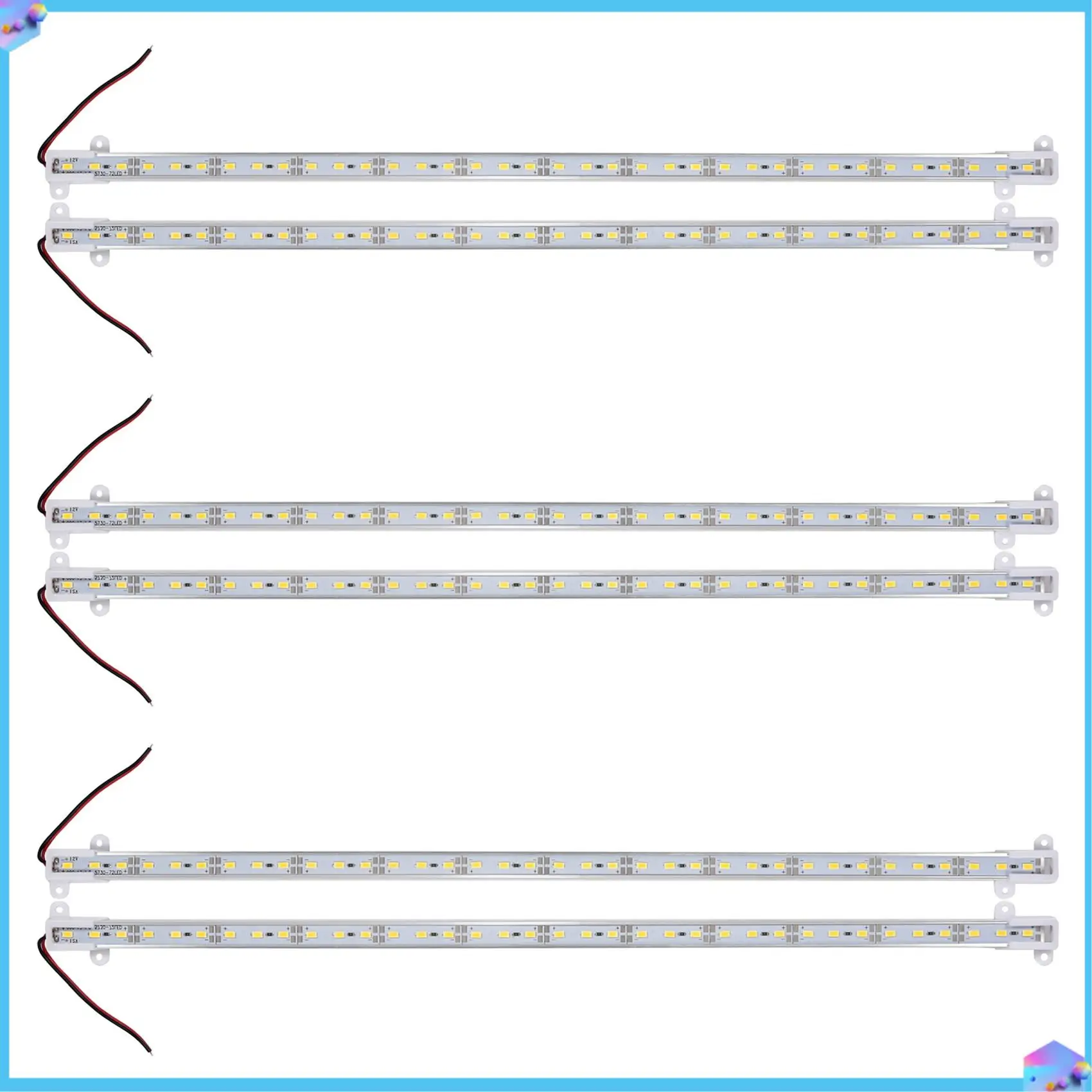 

A43T 6X 50CM 12V 36 LED 5630 SMD Жесткая полоса света Алюминиевый корпус с торцевой крышкой Теплый белый