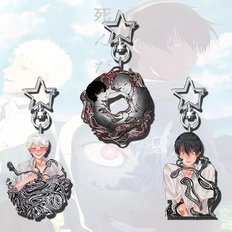 أنيمي الصيف هيكارو يموت تأثيري المفاتيح للجنسين الكبار الاكريليك كيرينغ مفتاح سلسلة 3 قطعة/المجموعة حقيبة حلية زخرفية الدعامة #4