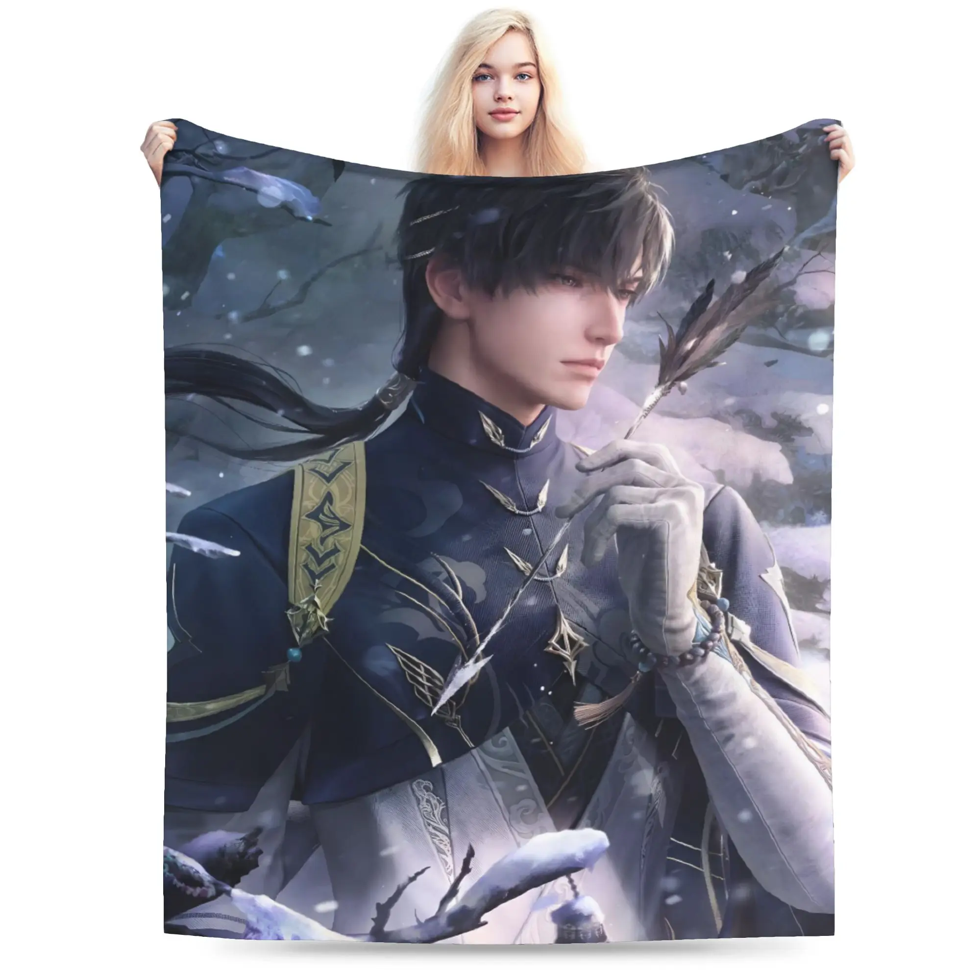 

Love And Deepspace Zayne Blanket Fleece Textile Decor Breathable Ultra-Soft Throw Blankets for Home Couch Plush Thin Quilt
