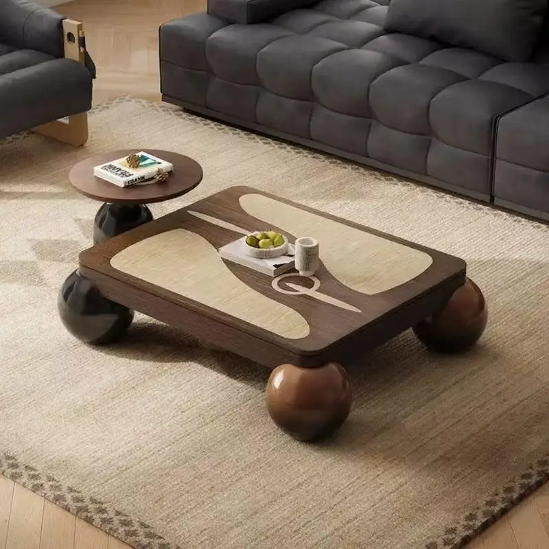 HT  Japanese-style log coffee table simple modern living room furniture creative art coffee table