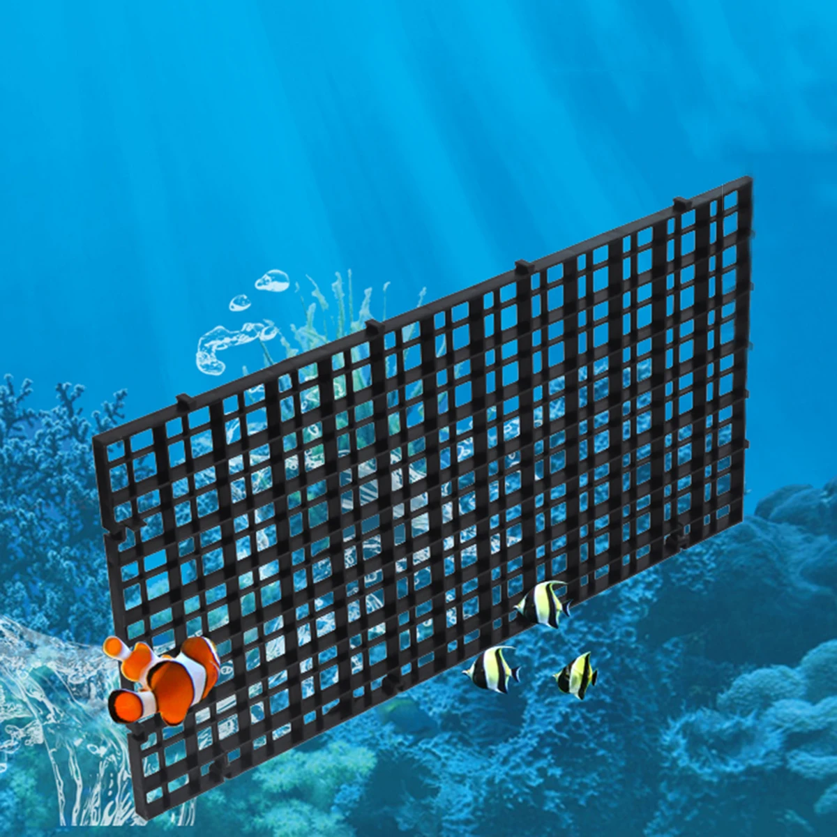 

8 Pcs Filter Grid Fish Net Breeder Black Partition Tray Fish Board For Aquarium Aquarium Tank Segregation Board Plastic Frame