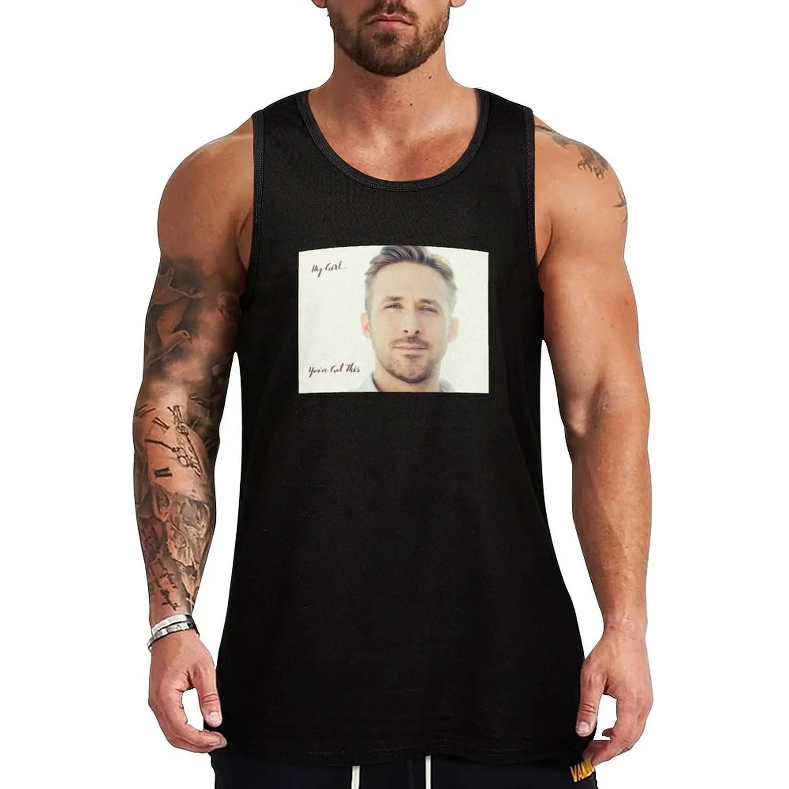 Hey Girl Ryan Gosling Tank Top Vest Working vest Sports shirt man