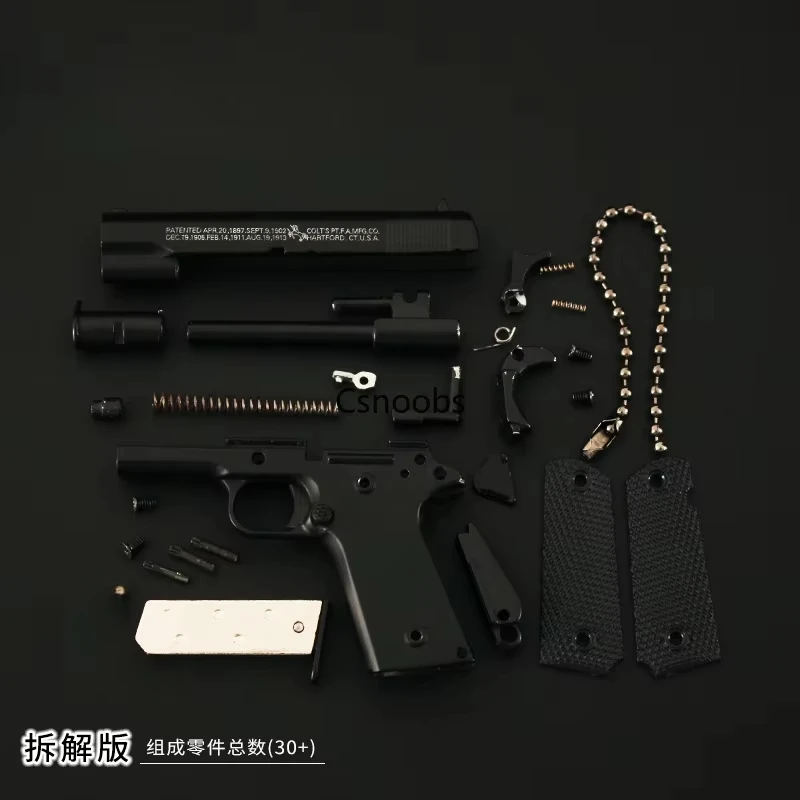取り外し可能な 1:3 合金ミニコルト 1911 92f ピストルモデル PUBG ジェダイおもちゃの銃キーホルダーそわそわおもちゃ少年大人クリスマスギフト
