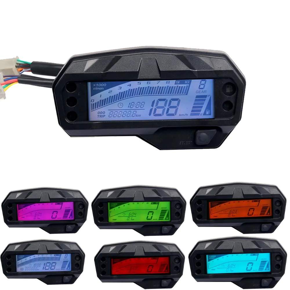 

Intelligent Library Universal Motorcycle Accessories Speedometer Gauge Digital Electronics Indicator Led Display For FZ16 Tempe