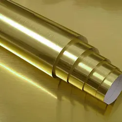 Metal Style Wallpaper Decorative Peel and Stick Film Brushed Silver/Gold Contact Paper PVC Waterproof House Appliance DIY Decal