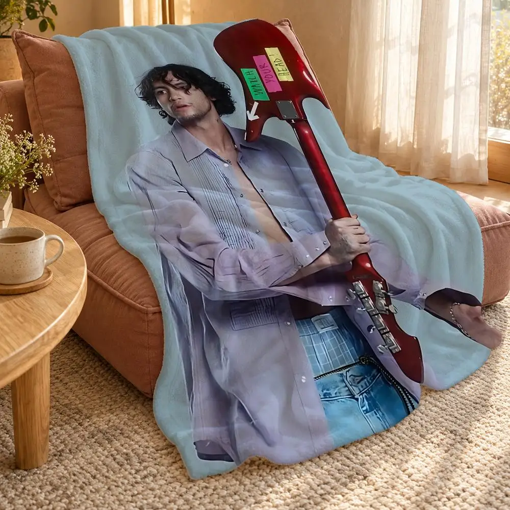 Pop Singer Dominic Fike Throw Double Sided Flannel Throw Blanket Soft Travel Camping Sofa Bed Home