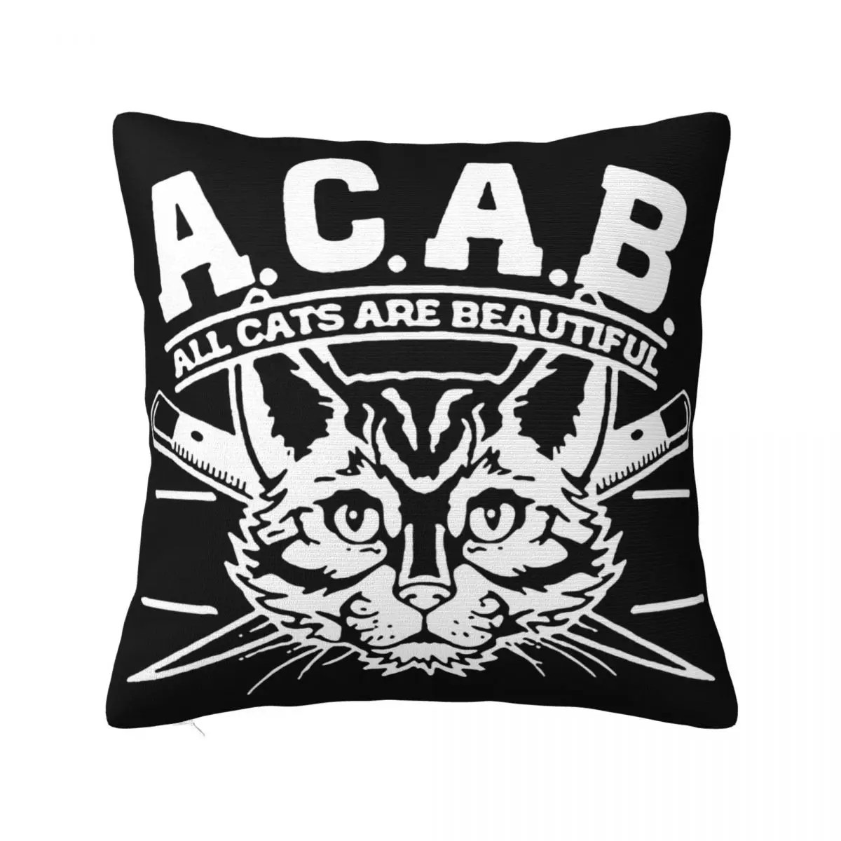 Acab All Cats Are Beautiful 1 Pillowcase Cushion Modern Zipper Anime Pillow Home Decor Customizable