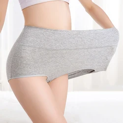 Comfortable Cotton Panties High Waist Briefs Ladies Underwear Full Coverage Panties for Plus Size Women