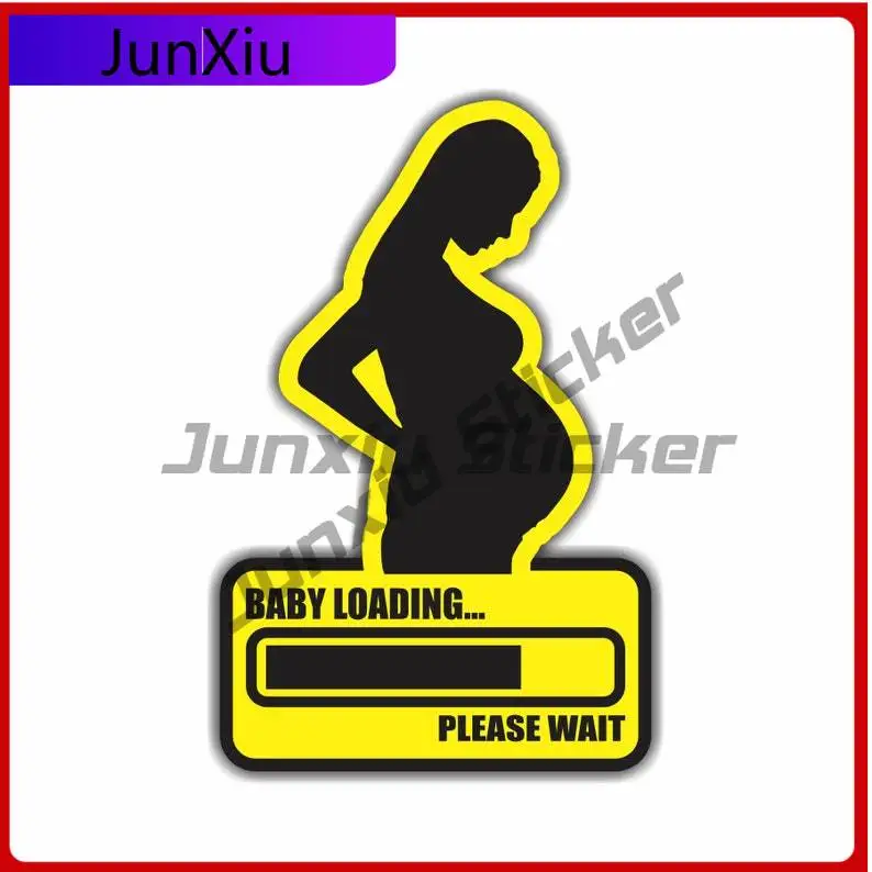 

Baby Loading Please Wait Bumper Sticker Vinyl Decal Cute Mother Pregnant On Board Sign Baby Newborn Car Truck Van Suv Window