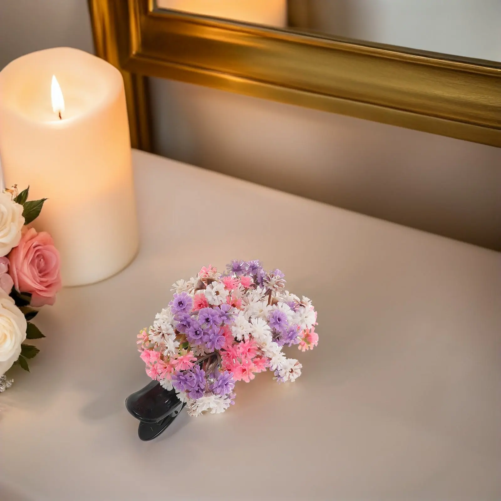 

2 шт. заколки для волос с цветами гипсофилы, заколки-уточки для женщин, элегантные цветочные аксессуары для волос, для свадьбы, вечеринки, повседневного использования, во французском стиле