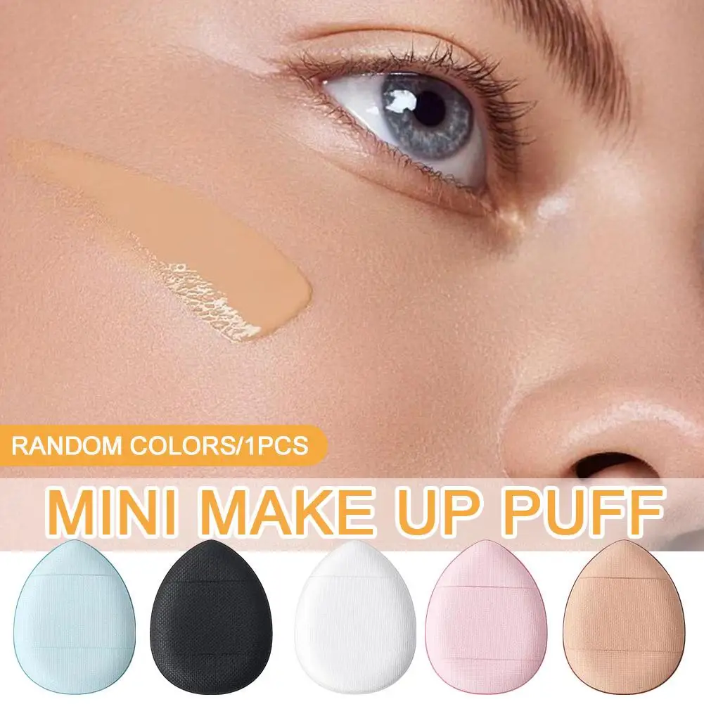 Random 1 Stuk Mini Vinger Puff Foundation Poeder Detail Make-Up Spons Gezicht Concealer Crème Mix Cosmetische Accessoires Make-Up