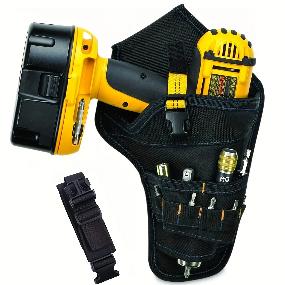 Power Tool Holster Cordless Drill Holster/Single Hook with Metal Clip  Easy Attachment