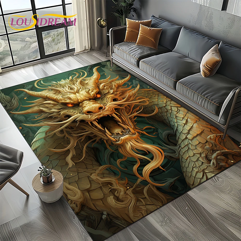 

Chinese Style Dreamy Dragon Cartoon Carpet Rug for Living Room Bedroom Home Sofa Decoration,Kid Area Rug Non-slip Floor Mat