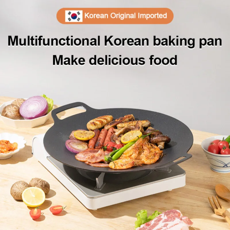 Non-Stick Korean Grill Pan for Healthy Cooking at Home