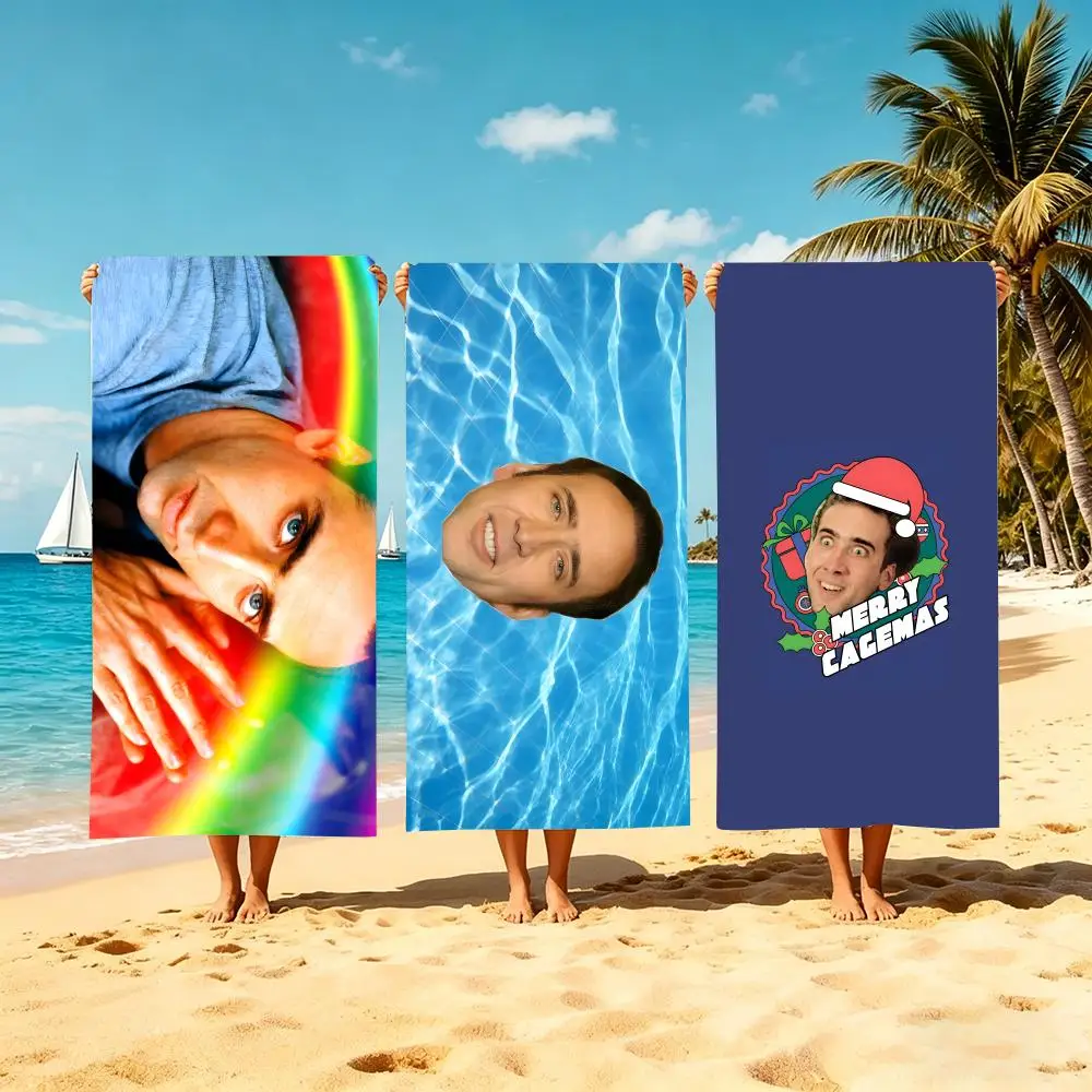 Towel Microfiber beach towel, quick-dry, sand-free, ultra-fine fiber, super soft. N-Nicolas CageS