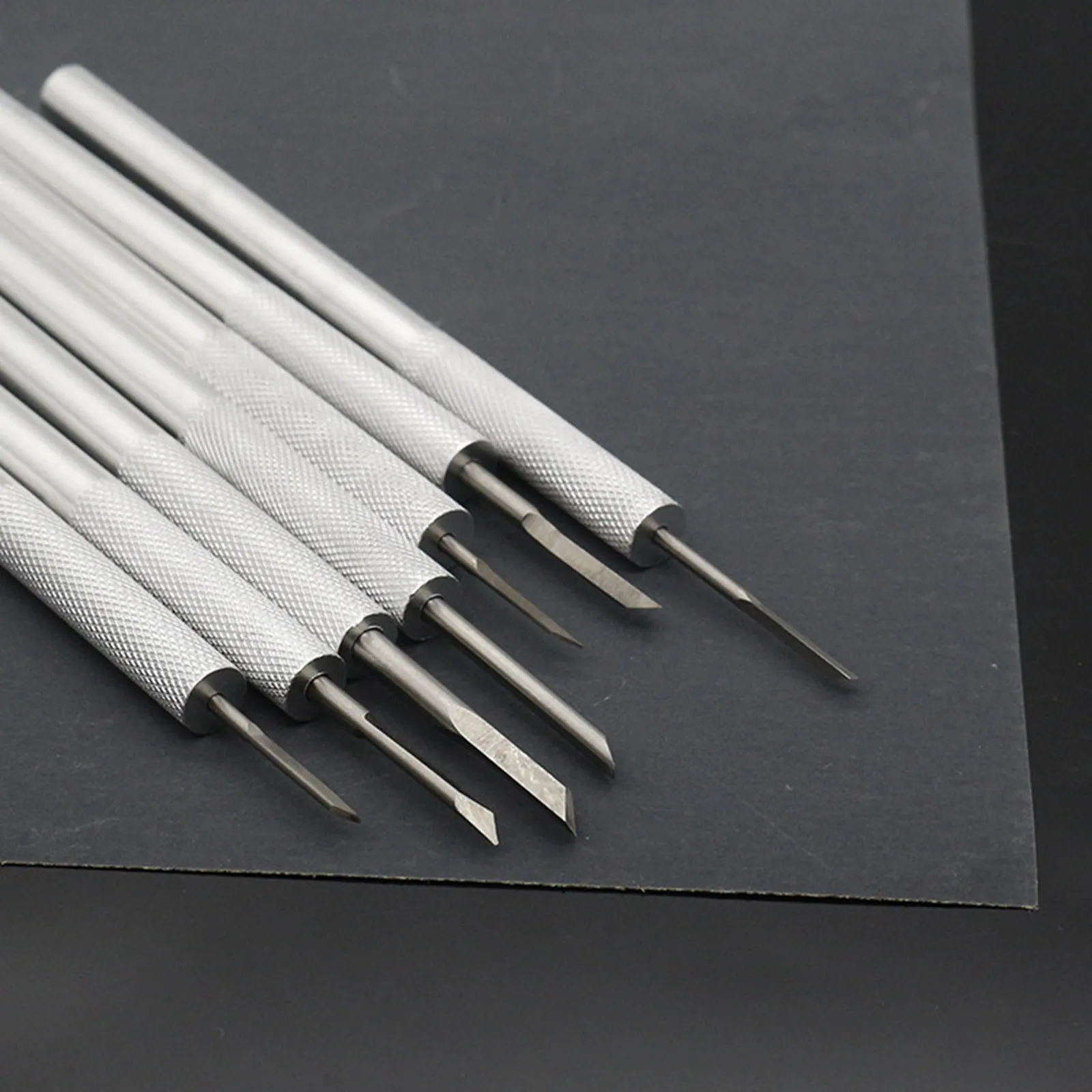 7Pcs\\set Olive Carving Miniature Carving Hand Tool Knife Woodworking Engraving Gouge for modeling hobby white