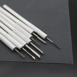 7Pcs\set Olive Carving Miniature Carving Hand Tool Knife Woodworking Engraving Gouge for modeling hobby white