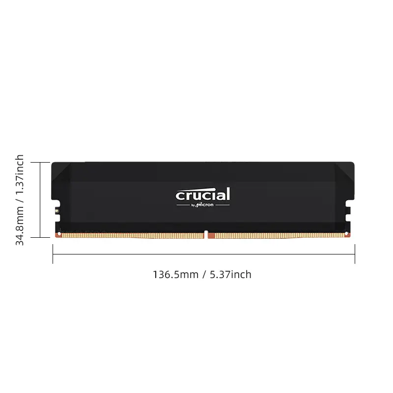 ذاكرة رام Crucial Pro DDR5 بسعة 16 جيجابايت بسرعة 6400 ميجاهرتز و6000 ميجاهرتز و5600 ميجاهرتز لذاكرة ألعاب الكمبيوتر المكتبي مع دعم Intel XMP 3.0 وAMD EXPO للاعبي الكمبيوتر - 6
