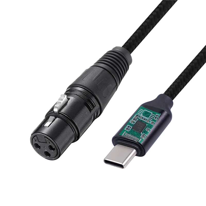 A14M 2X USB C - XLR 암 케이블, USB C 마이크 케이블 타입 C 남성 - XLR 암 마이크 링크 스튜디오 오디오 코드 (2M/6.6FT)
