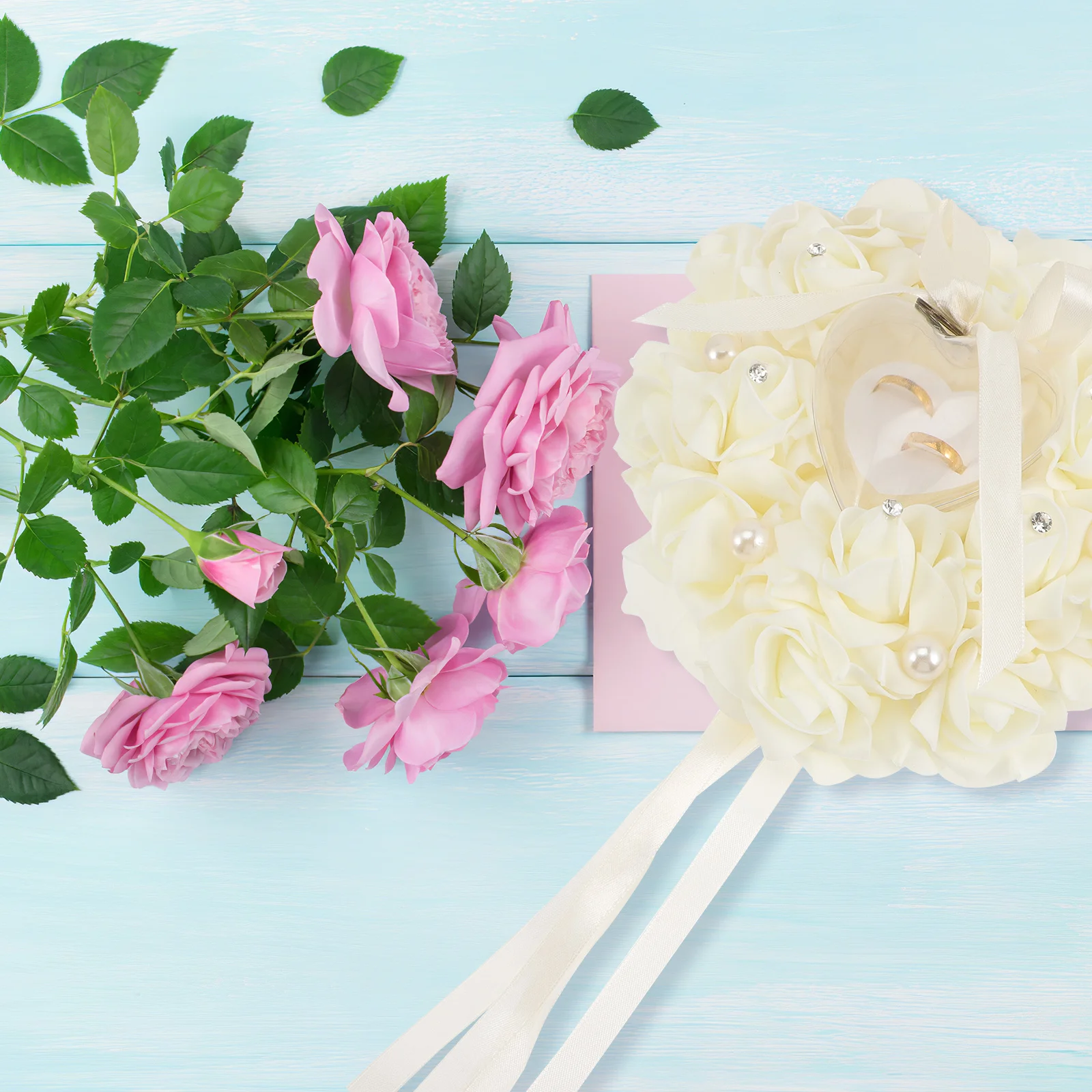 Wedding Ring Pillow Box Heart Shaped Transparent Box Exquisite Romantic Ring Holder Wedding Engagement Proposal Anniversary