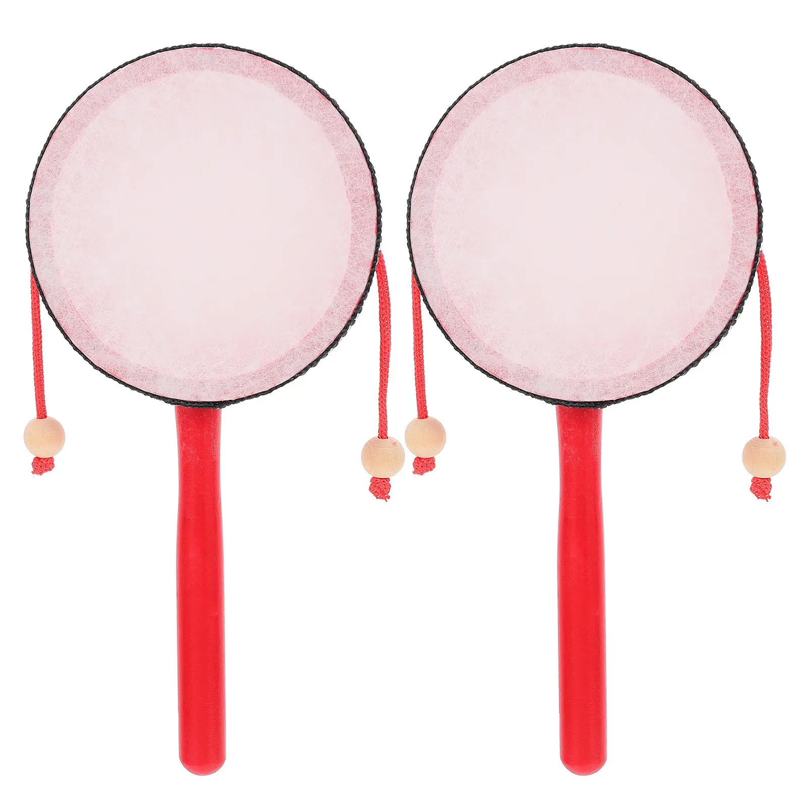 

2 шт. Ретро-барабаны-погремушки, винтажные деревянные музыкальные инструменты для детей, развивающие игрушки для малышей