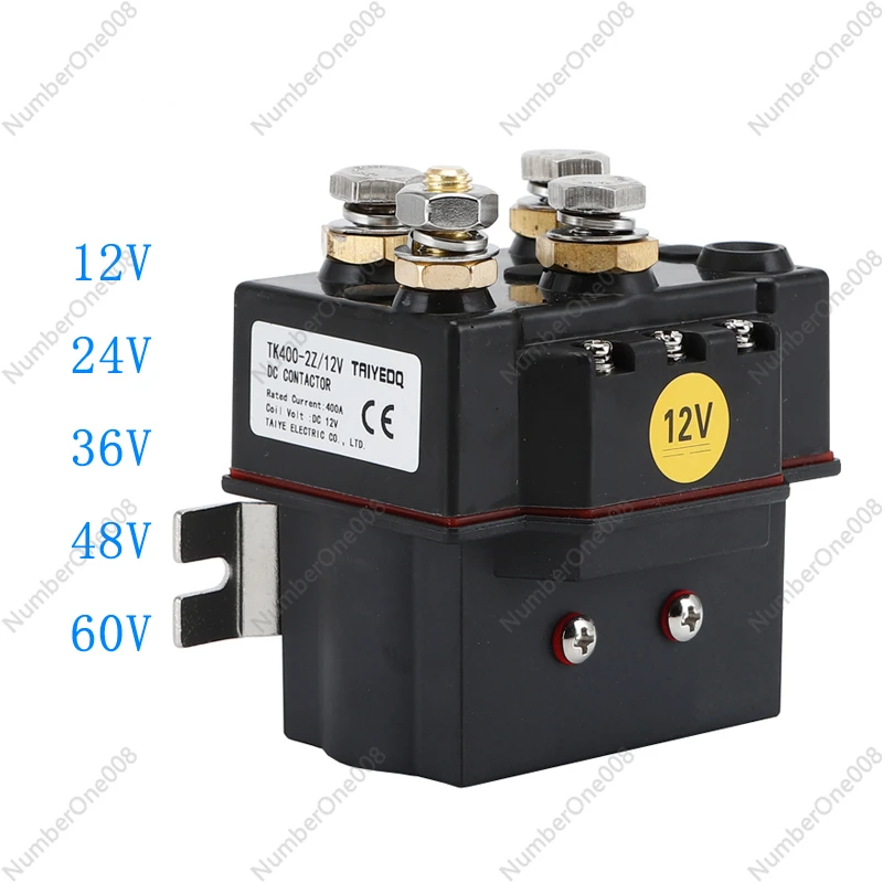 

DC Contactor 400A 2PDT 12V 24V 36V 48V 60V Silver Alloy Electric Winch to Control the Forward And Reverse Rotation Of Motor