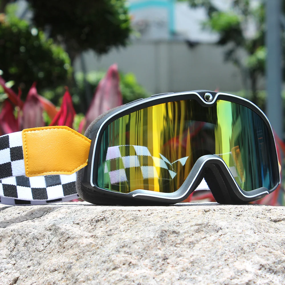 Gafas retro antiviento para motocross y cafe racer vintage - imagen 3